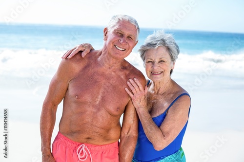 Cute mature couple embracing on the beach © WavebreakMediaMicro