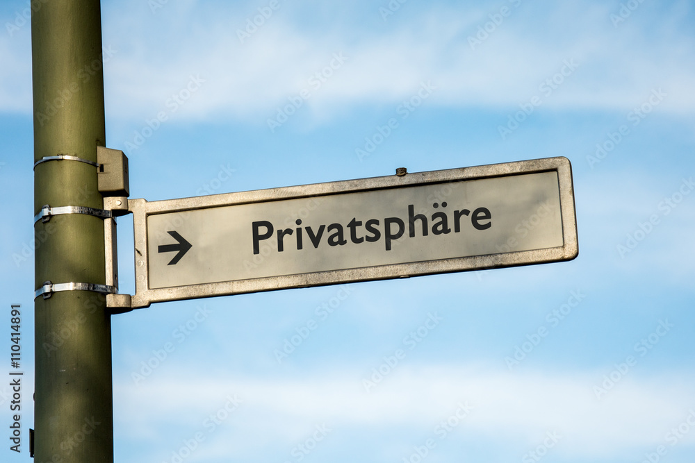 Fototapeta premium Schild 67 - Privatsphäre