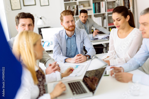 Business people working in office