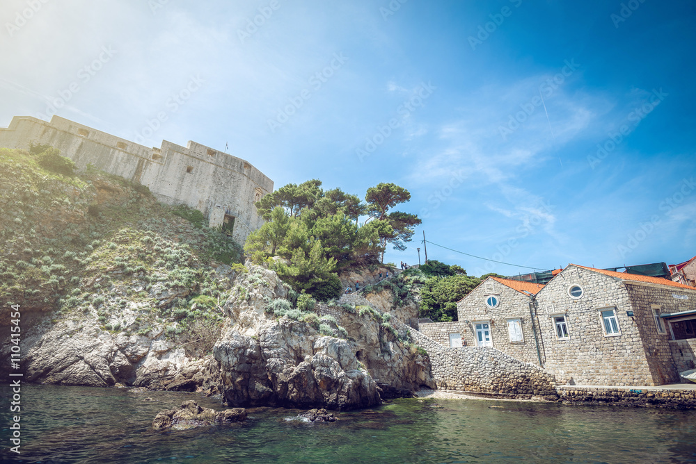 View of Dubrovnik coastline.