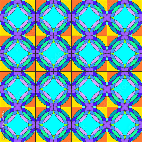 Colorful Circle Abstract Seamless Pattern