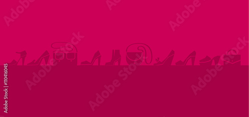 shoes header  background vector illustration