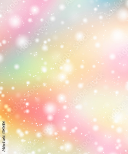 Rainbow multi colors tender sparkling abstract bokeh background.
