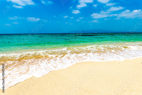 Beach, sea, landscape. Okinawa, Japan, Asia. 