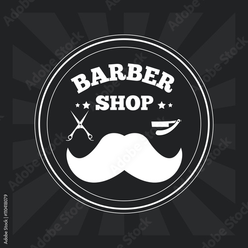 Barber shop design. hair salon. Stylist icon, vector illustration