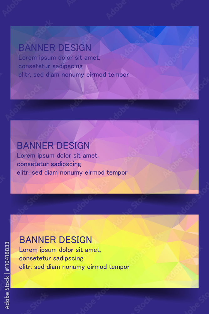 Creative abstract website header or banner set. Design template Creative abstract website header or banner set. Design template