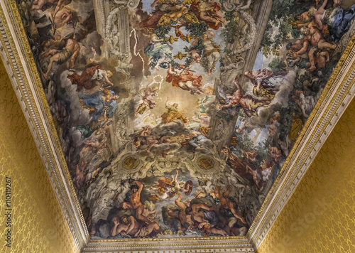 Canvas Print Ceiling fresco in Palazzo Barberini, Rome, Italy