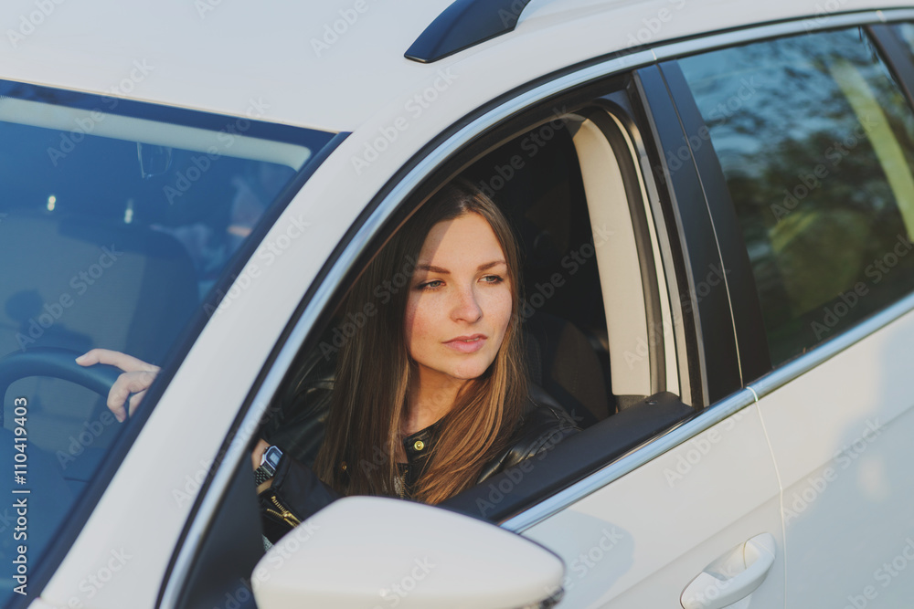 beautiful woman driving a car beautiful woman driving a car