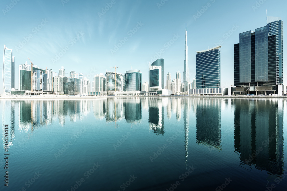 Fototapeta premium Panoramę Dubaju, Zjednoczone Emiraty Arabskie