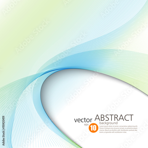 Abstract color wave design element