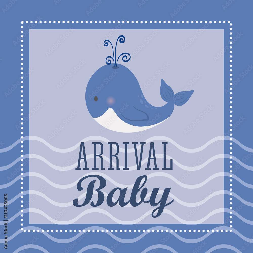Naklejka premium Baby Shower design. Invitation concep. Colorful illustration
