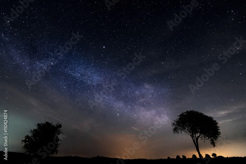 Milky Way galaxy and night sky with stars