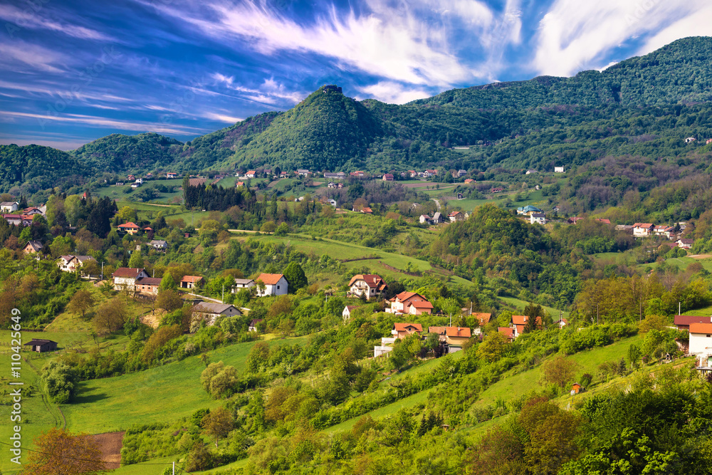 Pictoresque landscape of Samobor hills