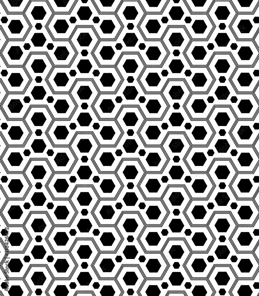 Abstract pattern of hexagons. Abstract pattern of hexagons.