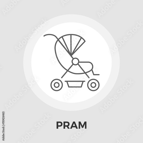 Pram vector flat icon