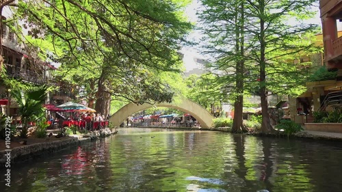 Wallpaper Mural View of San Antonio River Walk from a boat Torontodigital.ca