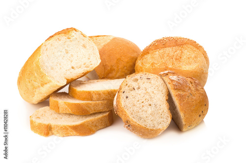 bread isolated on white background