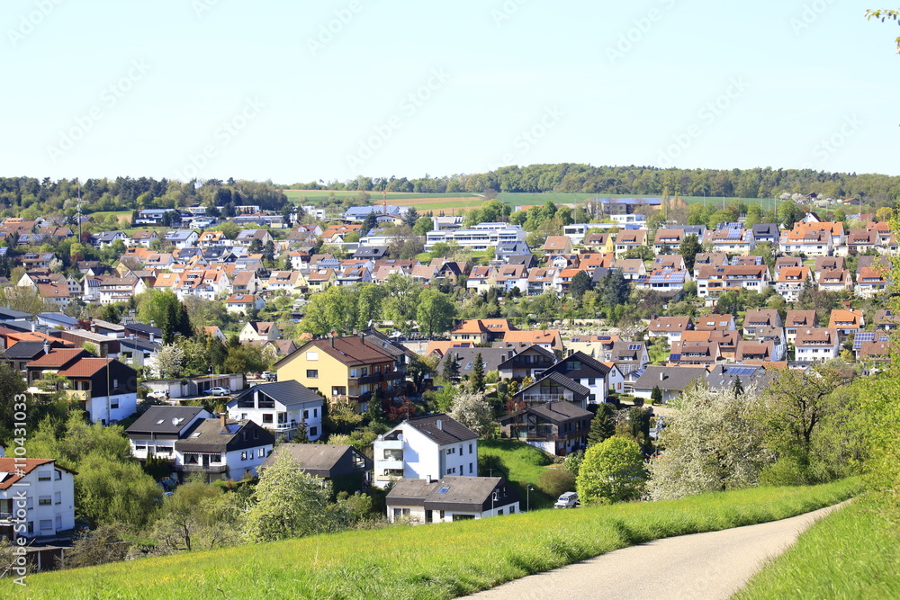 Blick auf Weissach im Landkreis Böblingen