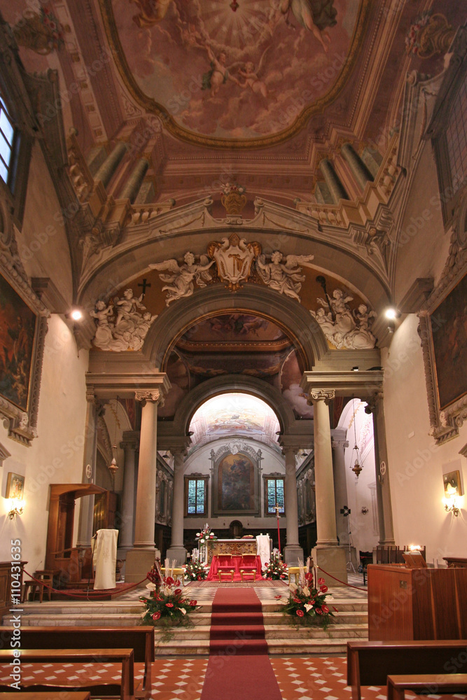 Toscana, Abbazia di Vallonmbrosa, la chiesa.