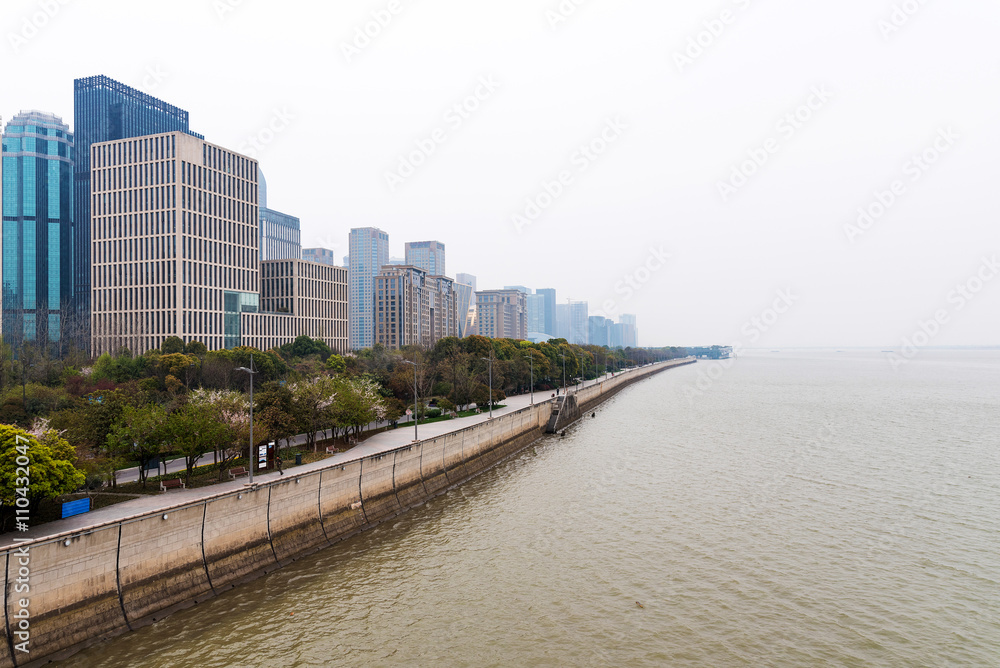 View of Hangzhou financial district