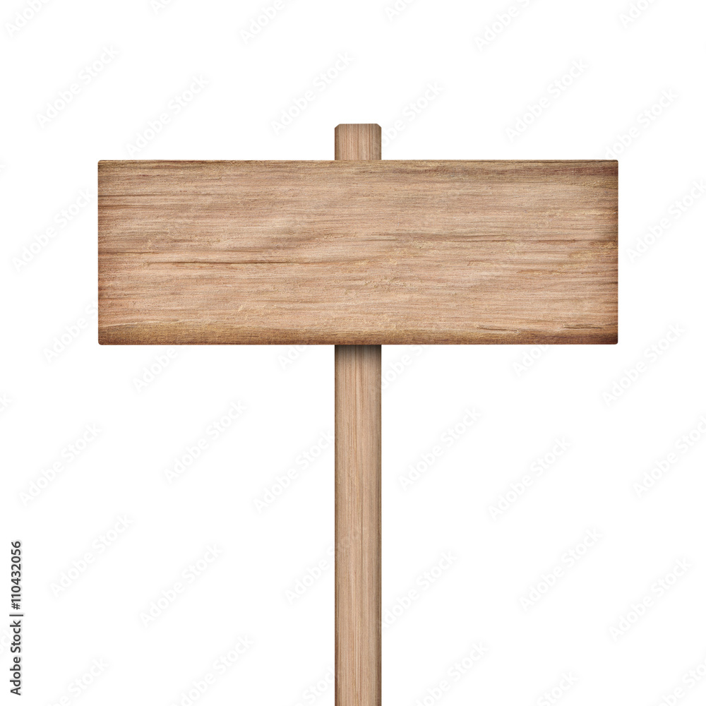 Wooden sign isolated on white Wooden sign isolated on white