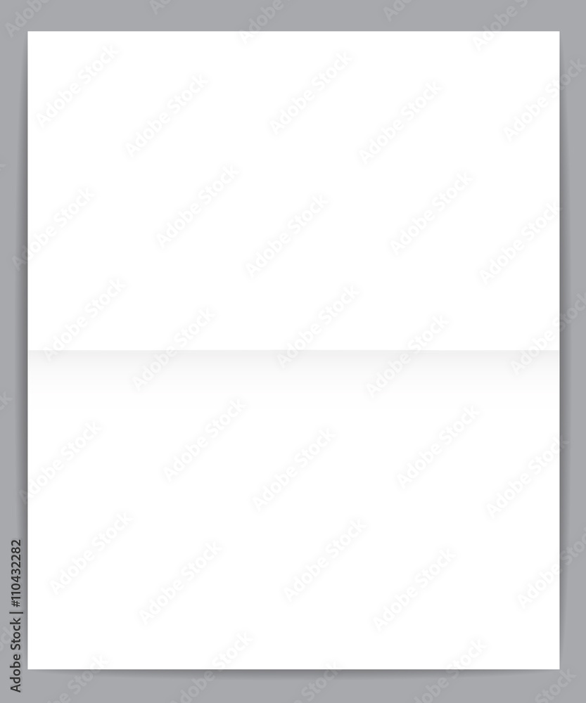 Fototapeta premium Fold the white paper in half
