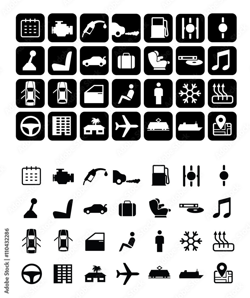 Rent-a-car symbols
