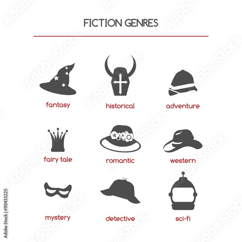 Fiction genre icons.
