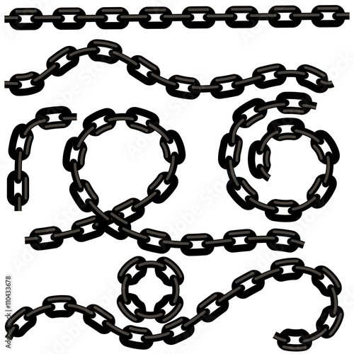 Metal Chain Set Isolated 