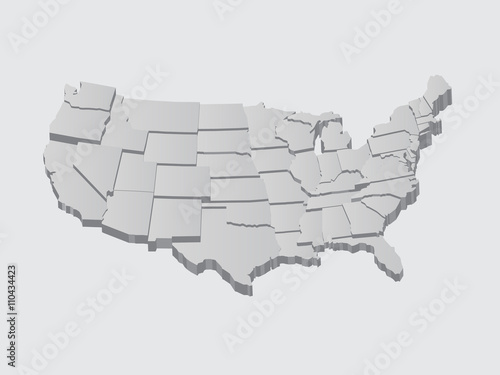 United States 3D Vector Map