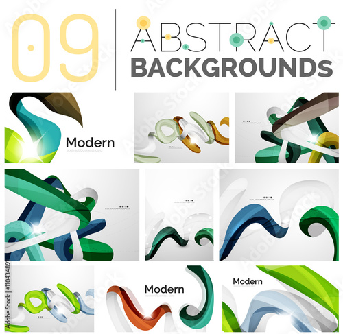 Set of abstract backgrounds
