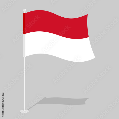 Monaco Flag. Official national symbol of European states. Tradit