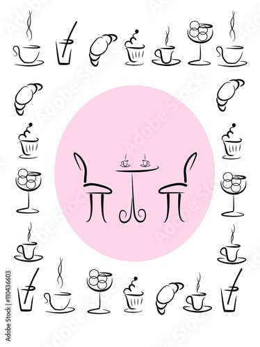 cover for menu for cafe or coffee house