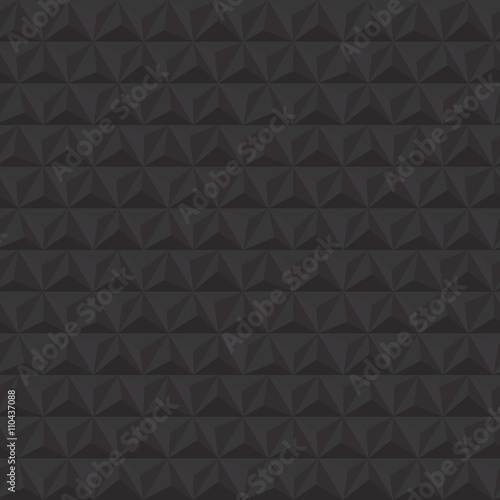 Black geometric triangle seamless vector pattern