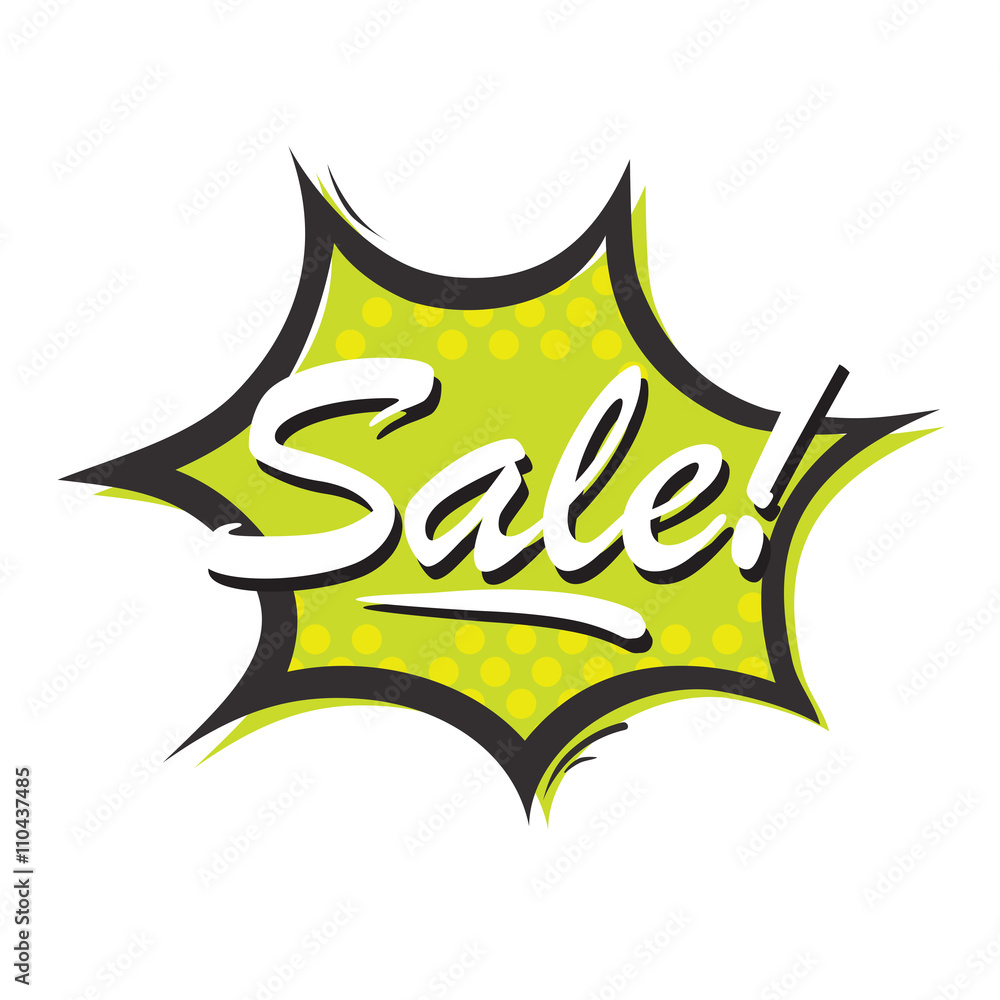Pop art style Wow isolated vector sticker Pop art style Wow isolated vector sticker