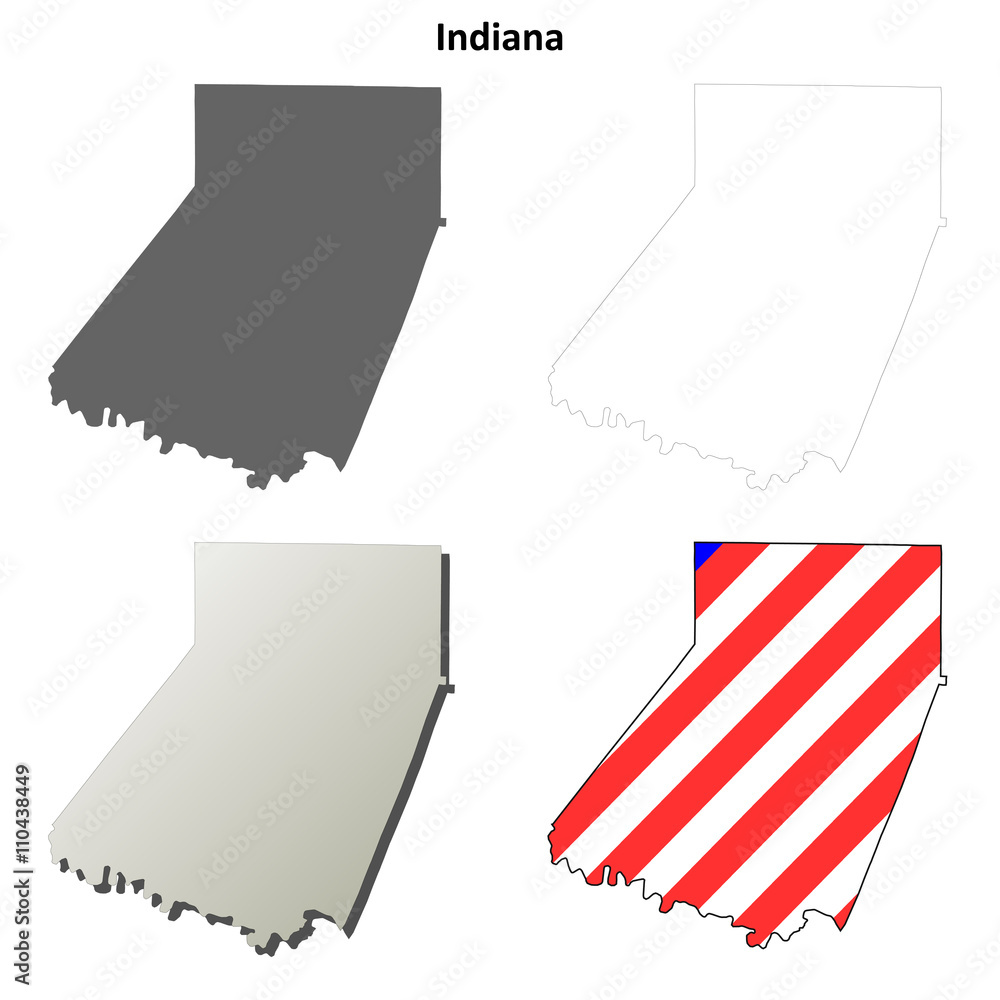 Indiana County, Pennsylvania outline map set Indiana County, Pennsylvania outline map set