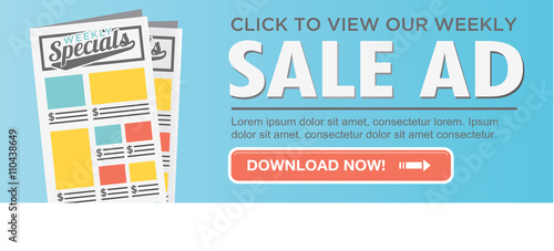 Download or View Our Online Weekly Sale Ad Flyer Circular CTA with Button and Call to Action`