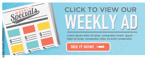 Download or View Our Online Weekly Sale Ad Flyer Circular CTA with Button and Call to Action`