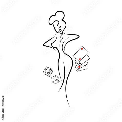 Canvas Print Silhouette of woman