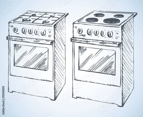 Gas and boiling tables. Vector drawing