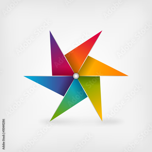 rainbow pinwheel symbol