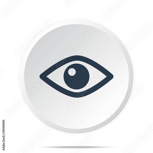 Black Eye icon on white web button