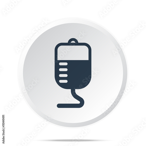 Black Transfusion icon on white web button