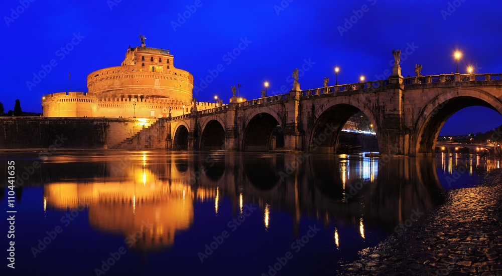 Rome, Italy. Mausoleum of Hadrian, known as the Castel Sant'Angelo