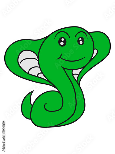 cobra snake sweet cute little comic cartoon