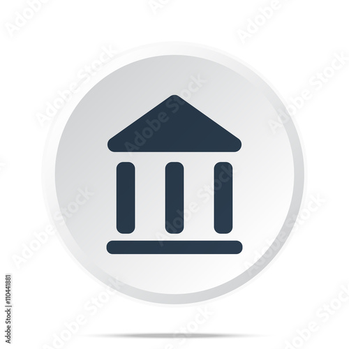 Black Museum icon on white web button