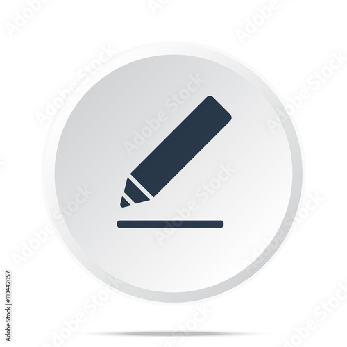 Black Sign Here icon on white web button