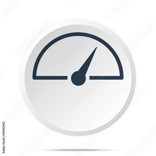 Black Speed Meter icon on white web button