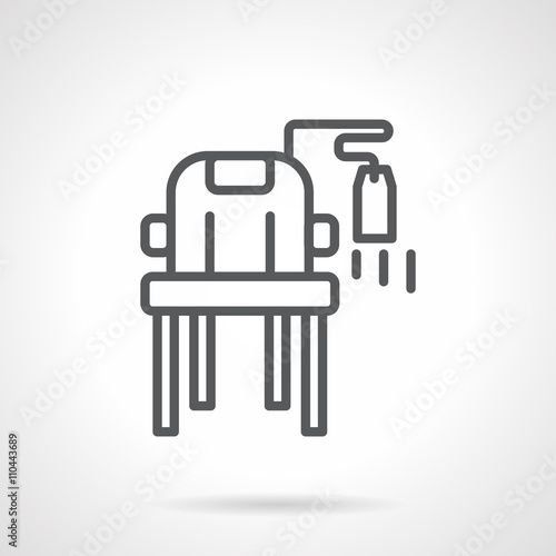 Used furniture sale black line vector icon