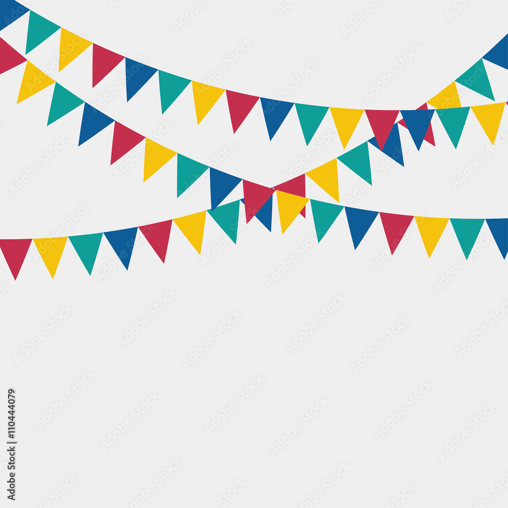 Multicolored bright buntings flags garlands Multicolored bright buntings flags garlands